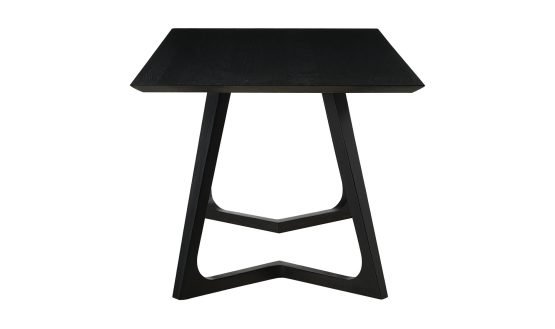 GODENZA RECTANGULAR DINING TABLE BLACK BROWN - Image 5