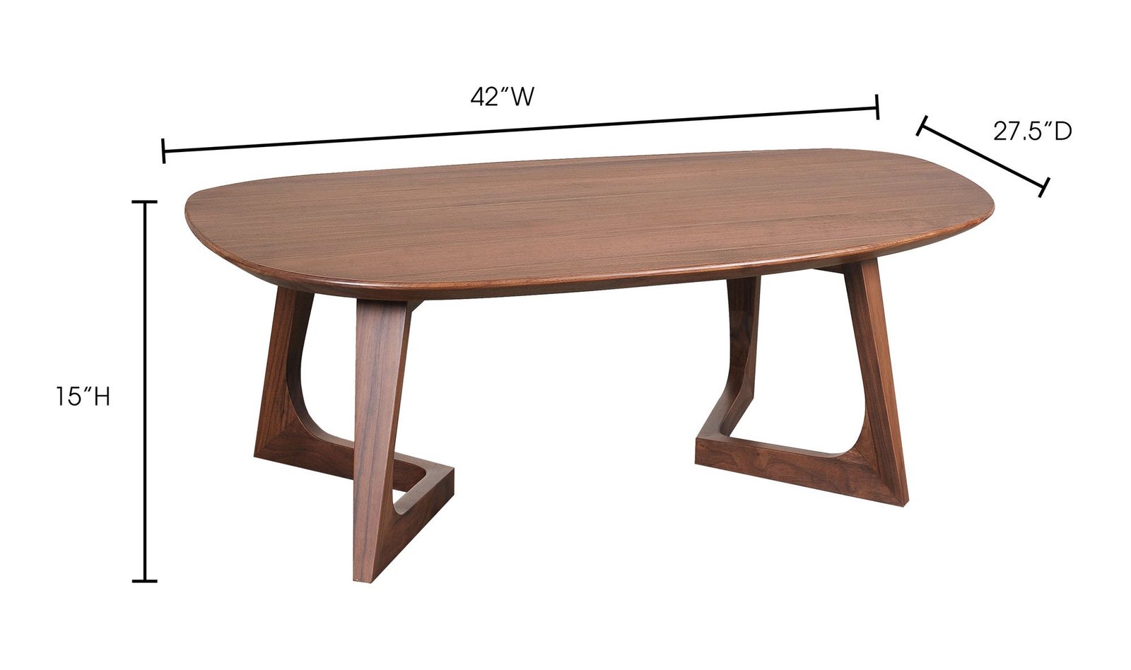 GODENZA SMALL COFFEE TABLE BROWN - Image 6