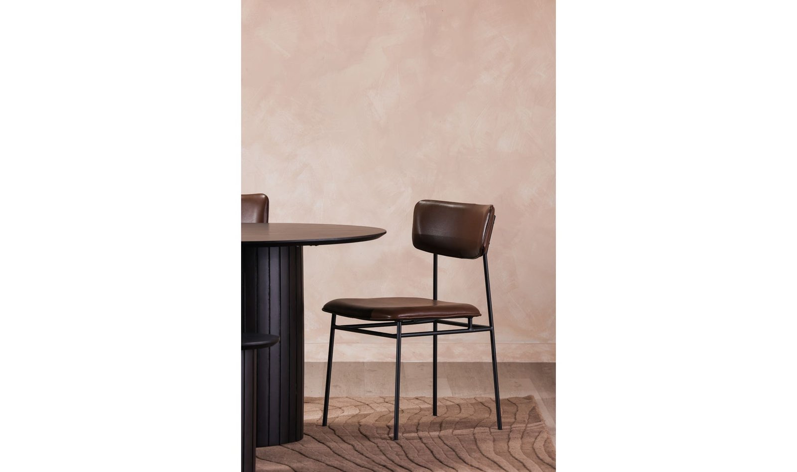 SAILOR DINING CHAIR DARK BROWN - SET OF TWO DARK AMBER - Image 3