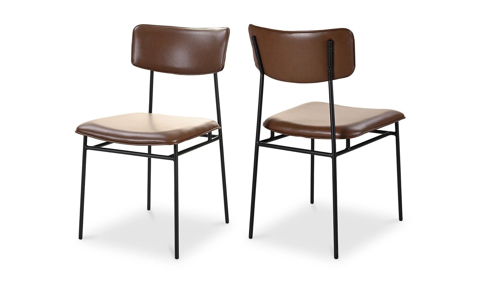 SAILOR DINING CHAIR DARK BROWN - SET OF TWO DARK AMBER - Image 4