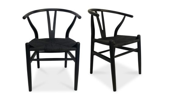 VENTANA DINING CHAIR BLACK - SET OF TWO HERITAGE PINK