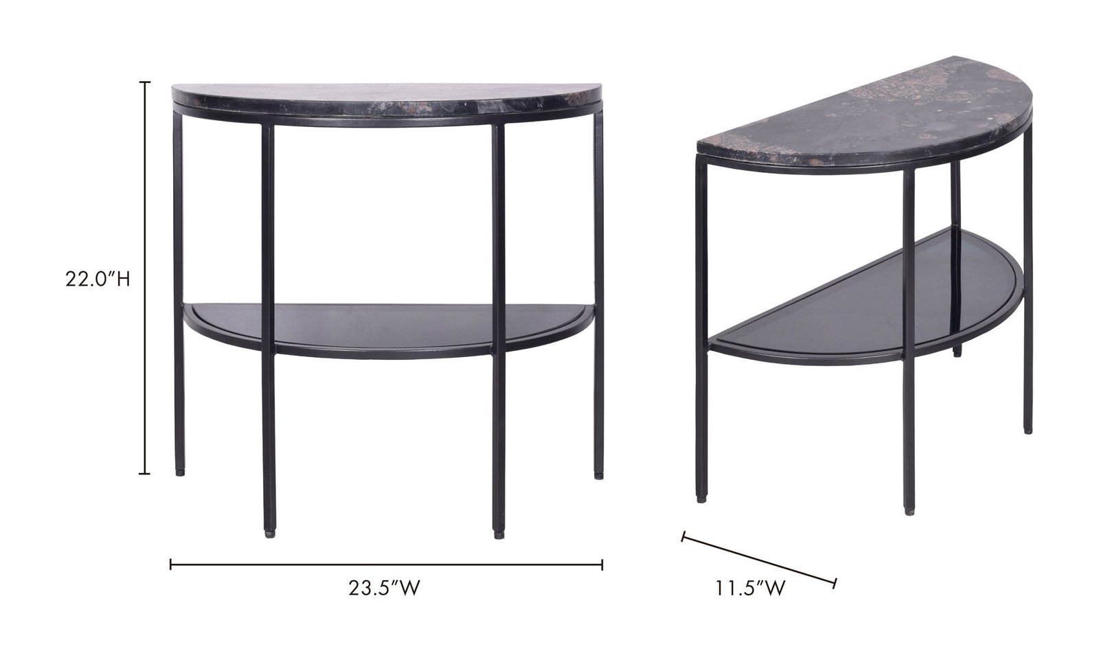 AURORA SIDE TABLE BLACK MARBLE MULTITONE - Image 6