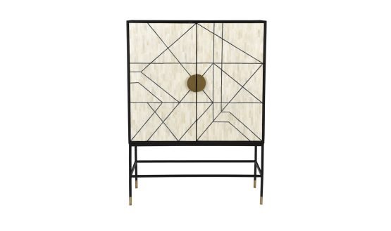 SHAWS CABINET CREAM AND BLACK MULTI