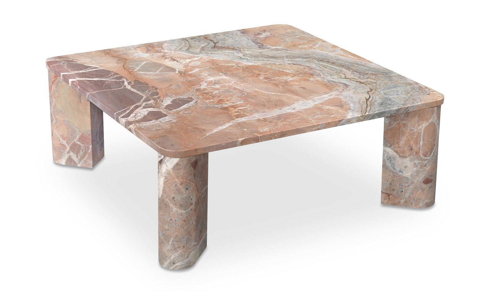 SEGMENT COFFEE TABLE ORANGE LEVANTE MARBLE ORANGE LAVANTE - Image 4