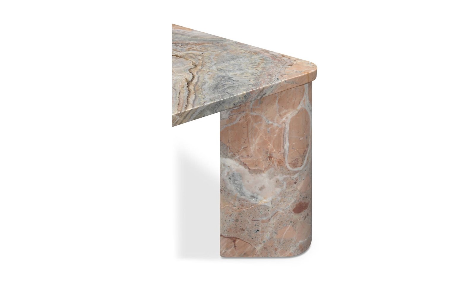 SEGMENT COFFEE TABLE ORANGE LEVANTE MARBLE ORANGE LAVANTE - Image 5