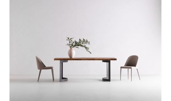 BENT DINING TABLE EXTRA SMALL LIGHT BROWN - Image 2