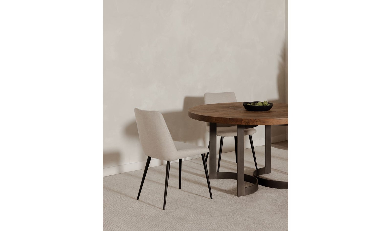 BENT ROUND DINING TABLE 54IN BROWN - Image 3