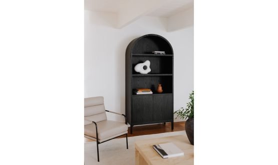 WILDE DISPLAY CABINET BLACK OAK - Image 2
