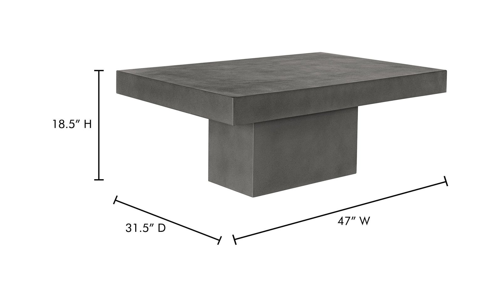 MAXIMA OUTDOOR COFFEE TABLE GREY DARK GREY - Image 6