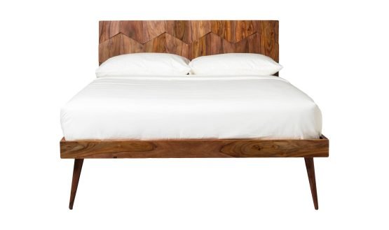 O2 QUEEN BED DARK BROWN
