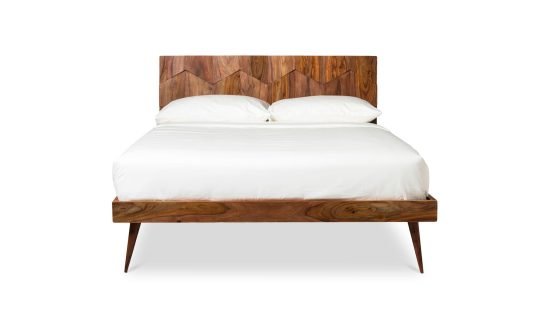 O2 KING BED DARK BROWN