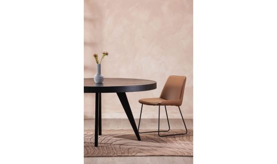 VILLA DINING CHAIR LIGHT BROWN - SET OF TWO GREY - Image 3