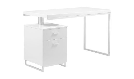 MARTOS DESK WHTE GUN METAL - Image 2