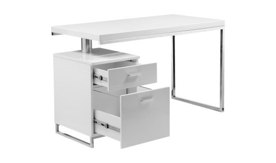 MARTOS DESK WHTE GUN METAL - Image 3