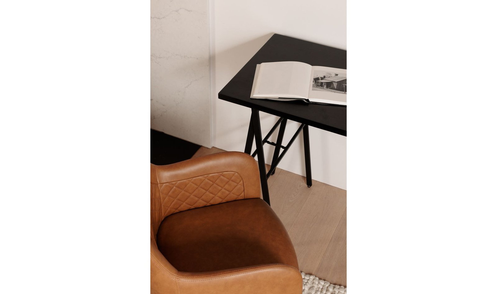 CANTATA DINING CHAIR VEGAN LEATHER - SET OF TWO TAWNY - Image 3