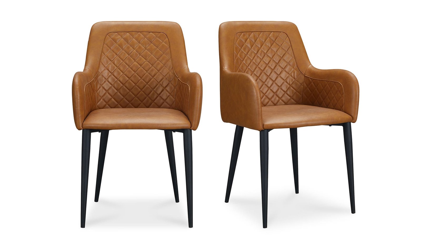 CANTATA DINING CHAIR VEGAN LEATHER - SET OF TWO TAWNY - Image 4