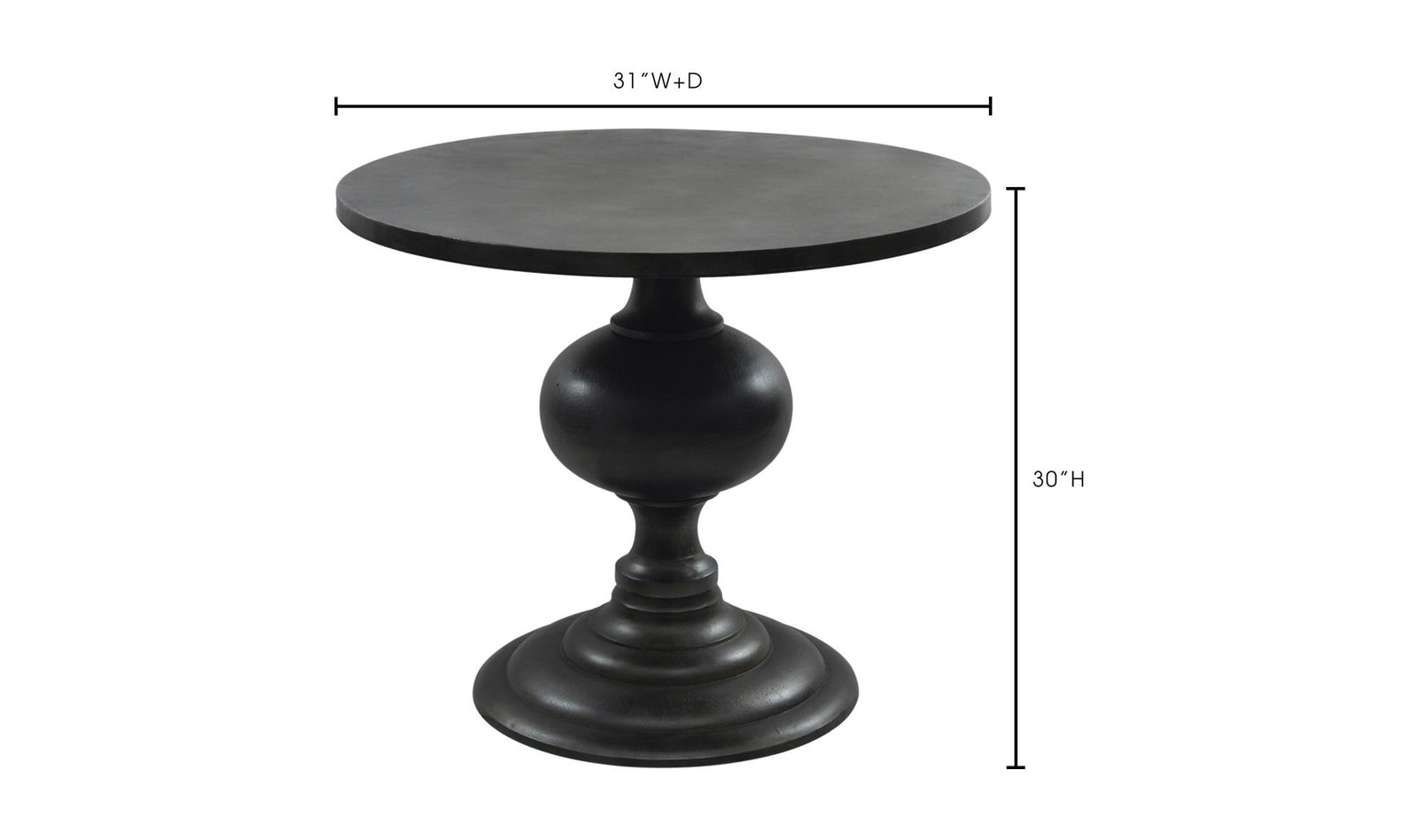 LEXIE DINING TABLE BLACK - Image 3