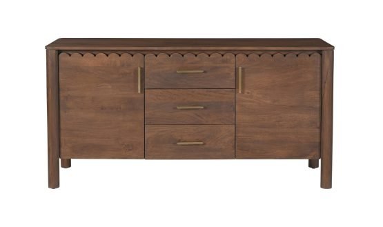 WILEY 3 DRAWER SIDEBOARD VINTAGE BROWN