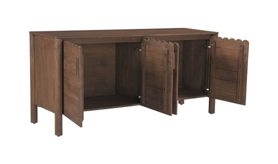 WILEY 4 DOOR SIDEBOARD VINTAGE BROWN - Image 3