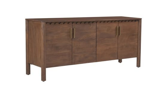 WILEY 4 DOOR SIDEBOARD VINTAGE BROWN - Image 4