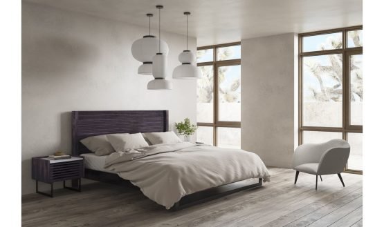 PALOMA KING BED CHARCOAL GREY - Image 2