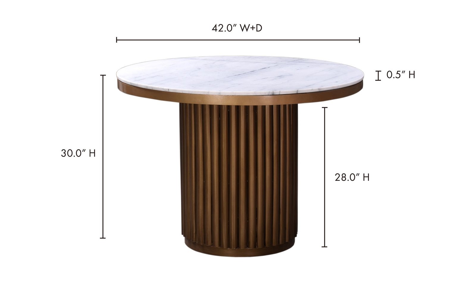 TOWER DINING TABLE WHITE MARBLE - Image 5