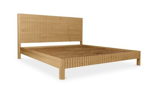POVERA QUEEN BED NATURAL OAK - Image 2