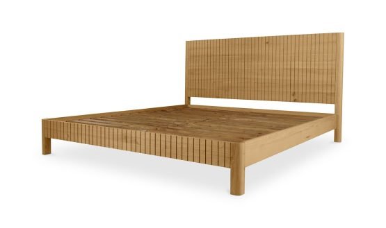 POVERA QUEEN BED NATURAL OAK - Image 4