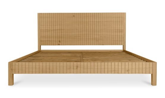 POVERA KING BED NATURAL OAK