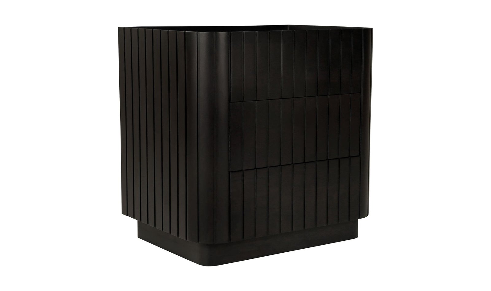 POVERA 3 DRAWER NIGHTSTAND BLACK - Image 3