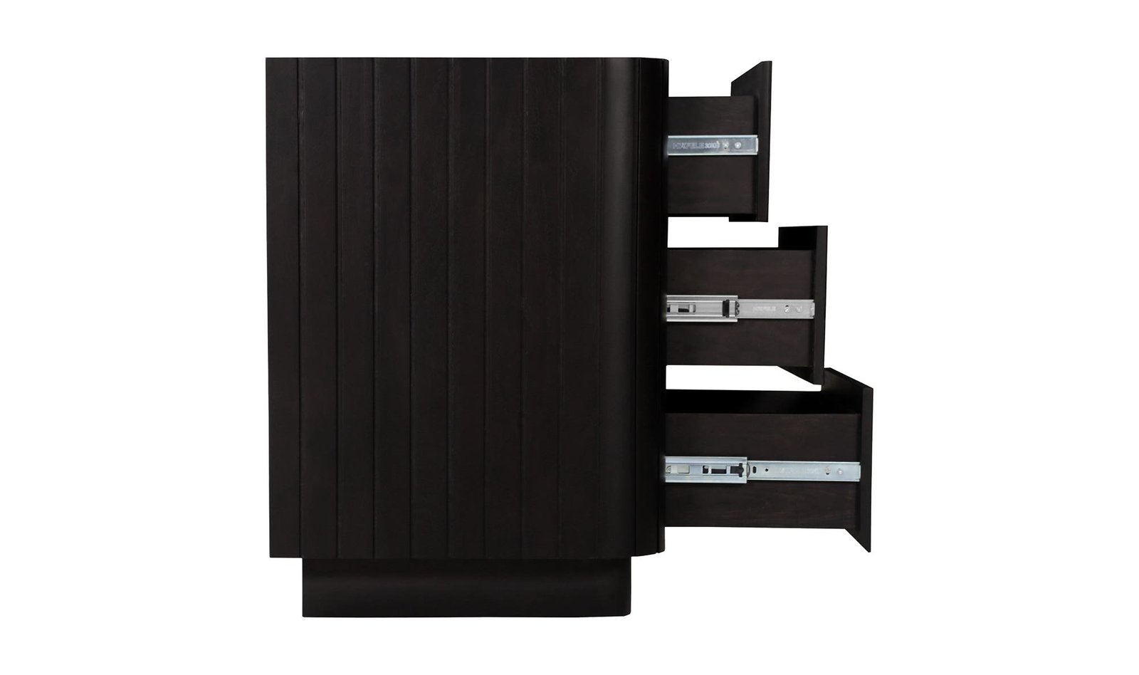 POVERA 3 DRAWER NIGHTSTAND BLACK - Image 5