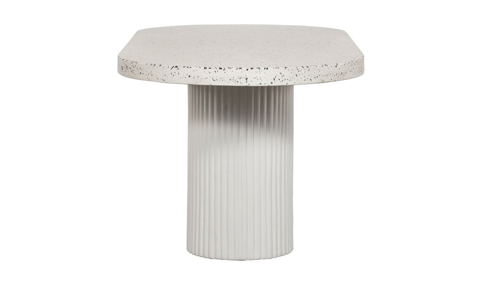 LYON OUTDOOR DINING TABLE WHITE TERRAZZO LIGHT GREY - Image 4