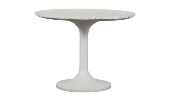 TULI OUTDOOR CAFE TABLE WHITE TERRAZZO LIGHT GREY