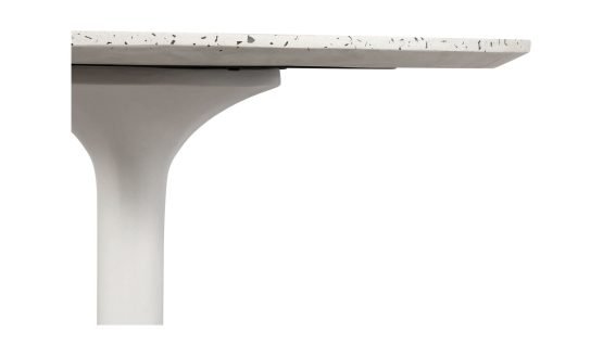 TULI OUTDOOR CAFE TABLE WHITE TERRAZZO LIGHT GREY - Image 3