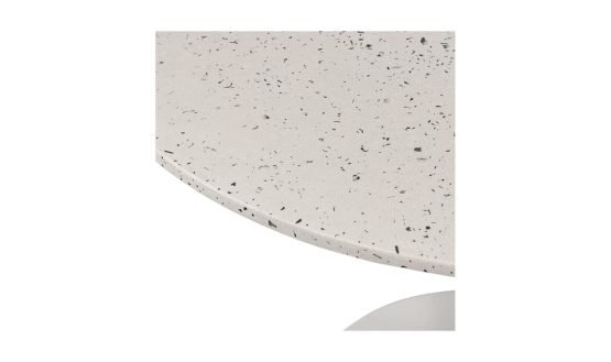 TULI OUTDOOR CAFE TABLE WHITE TERRAZZO LIGHT GREY - Image 5