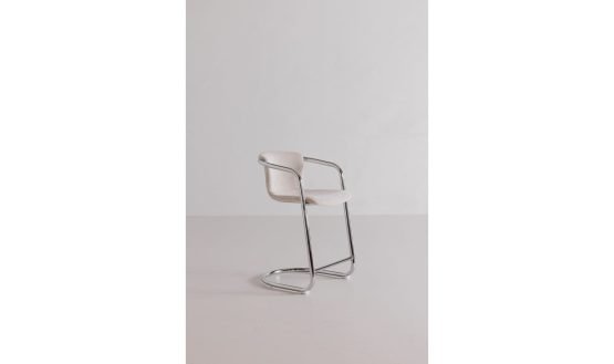 FREEMAN CHROME FRAME COUNTER STOOL - SET OF TWO BLENDED CREAM - Image 2