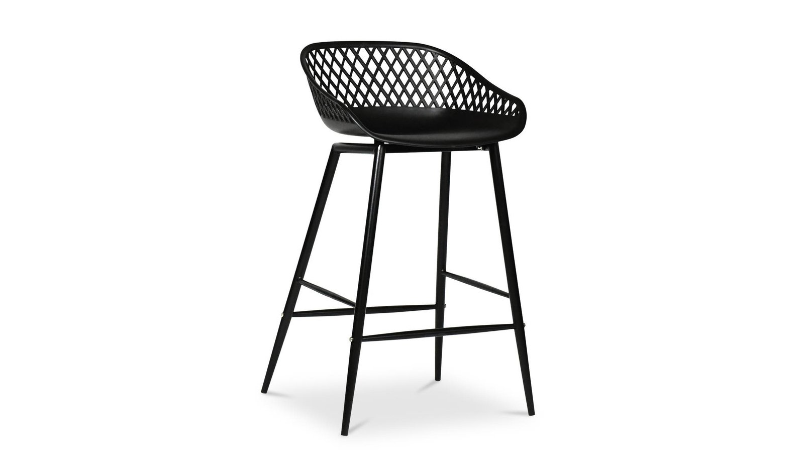 PIAZZA OUTDOOR COUNTER STOOL - SET OF TWO BLACK - Image 4