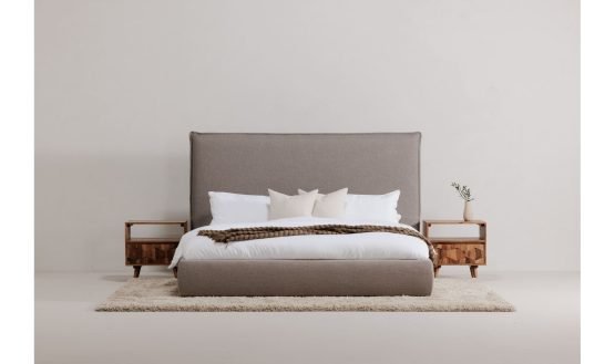 LUZON QUEEN BED TALL HEADBOARD GREYSTONE - Image 2