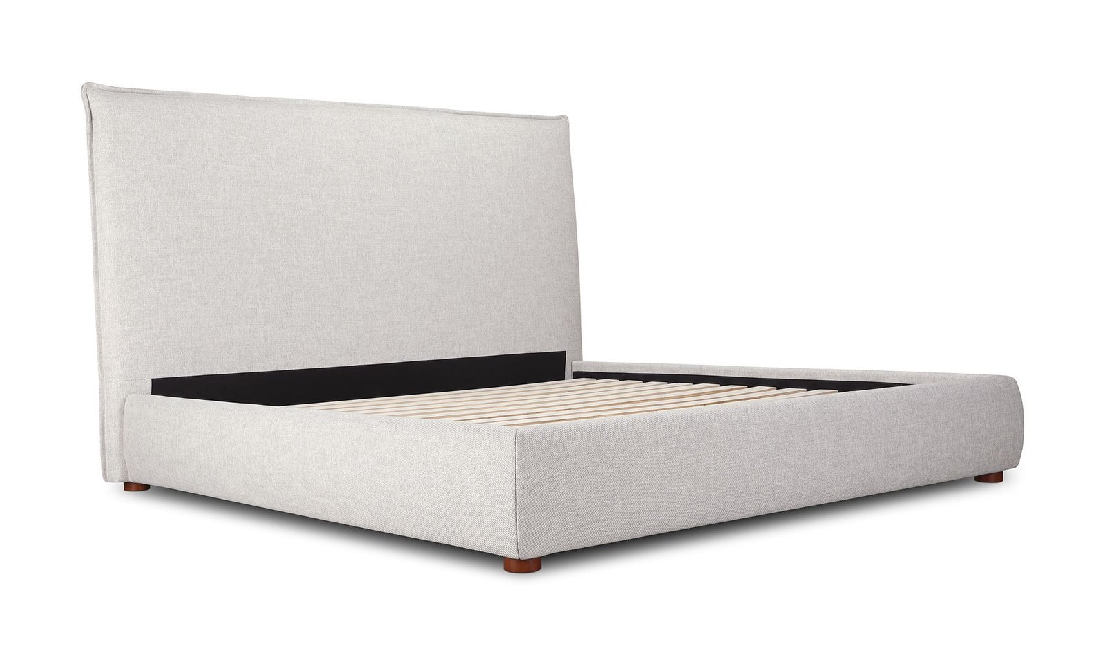 LUZON KING BED TALL HEADBOARD LIGHT GREY - Image 3