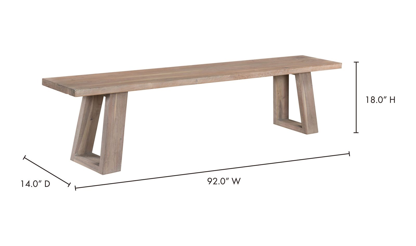 TANYA BENCH LIGHT GREY - Image 6