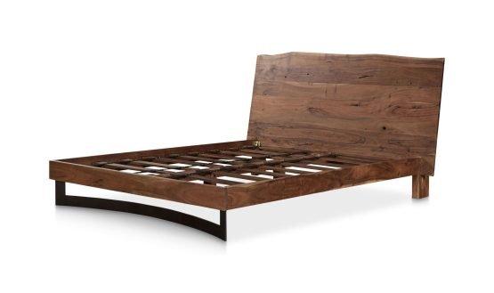 BENT QUEEN SIZE BED BROWN - Image 2