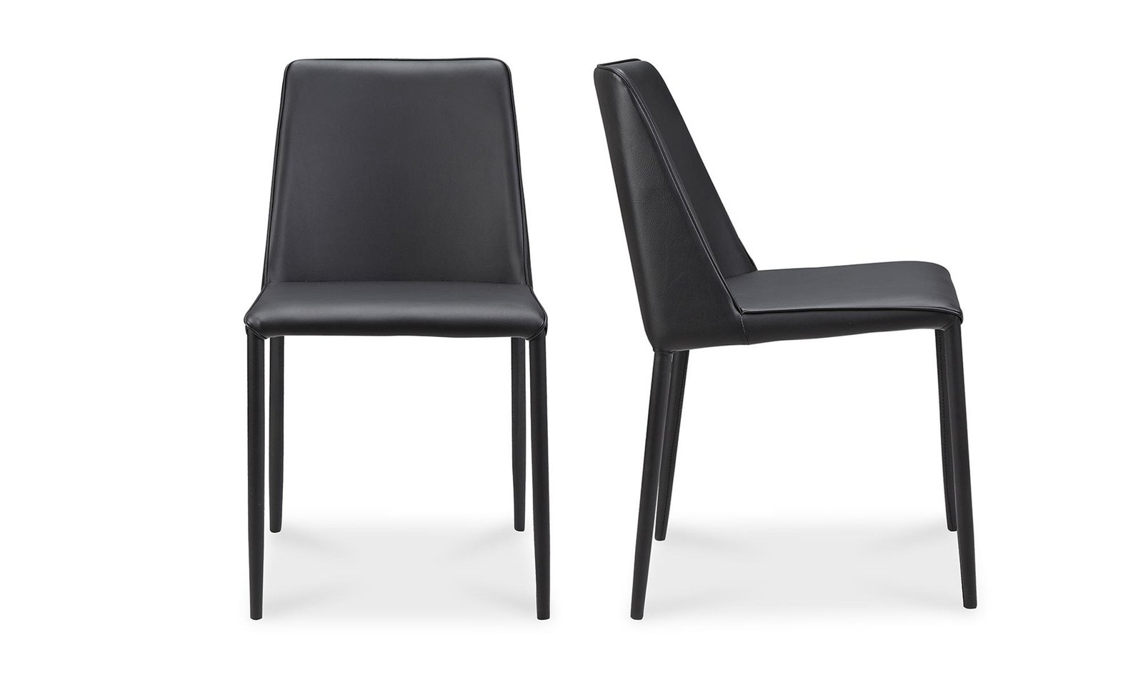 NORA DINING CHAIR- SET OF TWO BLACK - Image 4