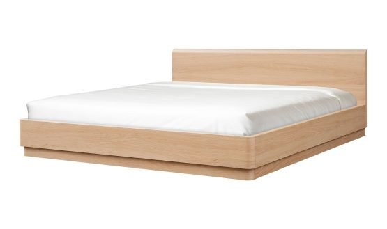 ROUND OFF QUEEN BED LIGHT OAK BROWN LIGHT BROWN - Image 5