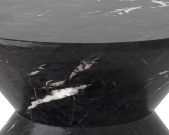Union End Table - Marble Look Black Marble - Image 3