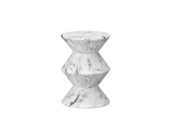Union End Table - Marble Look White Marble Look - Image 2