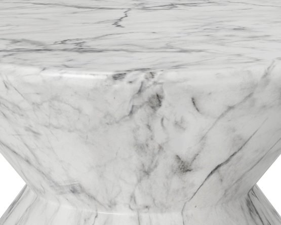 Union End Table - Marble Look White Marble Look - Image 3