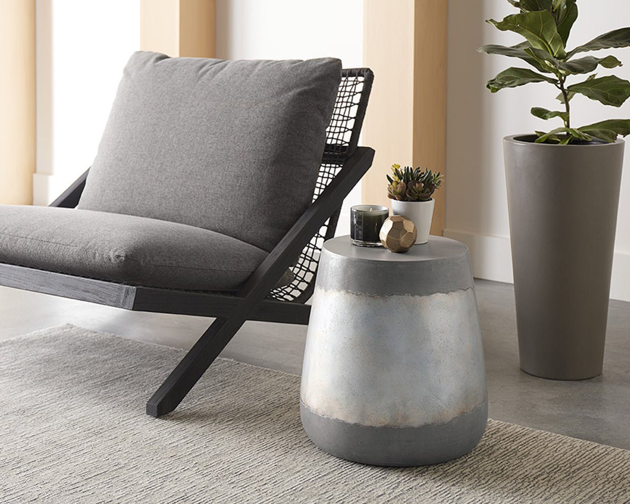 Bari Lounge Chair - Charcoal Gracebay Grey - Image 7