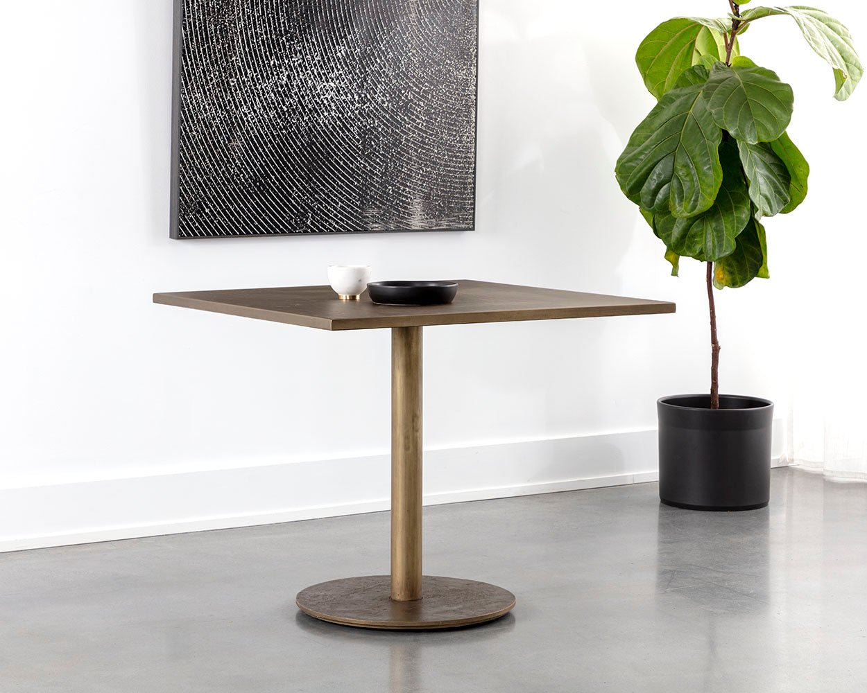 Corina Bistro Table - 36" Antique Brass - Image 5