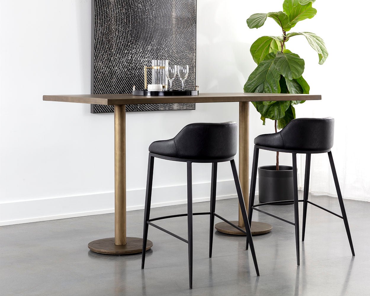 Corina Bar Table Antique Brass - Image 5