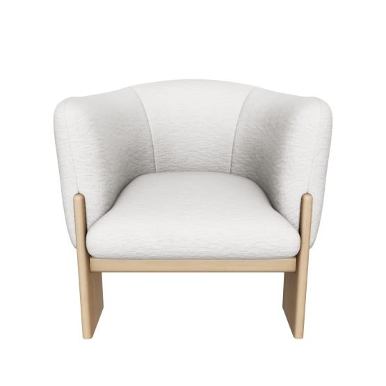 Trine Lounge Chair - Rustic Oak Dove Cream - Image 11